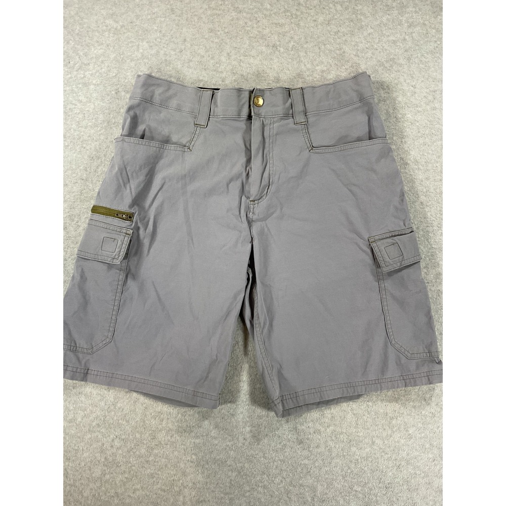 Orvis Mens Gray Cargo Shorts Outdoor Hiking Fishing Utility Size 32 1483576 2743